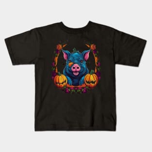 Pot-Bellied Pig Halloween Kids T-Shirt